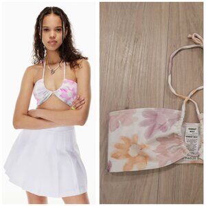 SUNDAY BEST | Aritzia Cora Halter Top Bandeau Floral | Sz. S